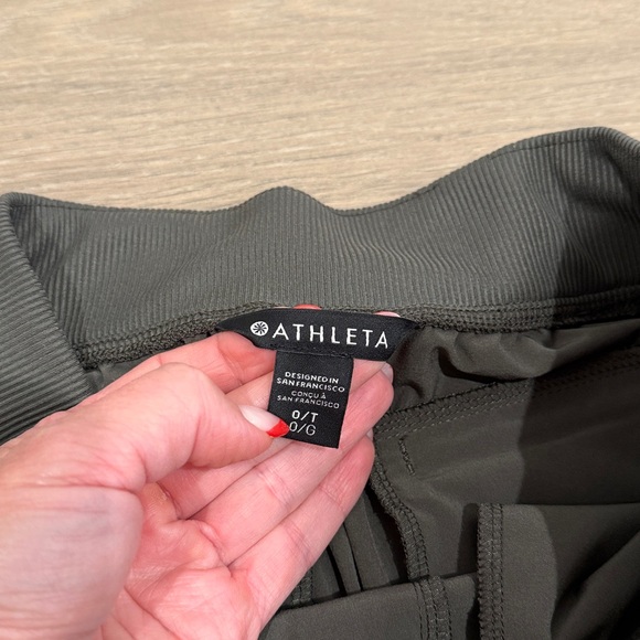 ATHLETA Mountain Olive Brooklyn Mid Rise Ankle Travel Leisure Pants Bottoms 0T - Picture 8 of 10